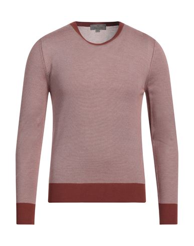 Canali Man Sweater Tan Size 40 Viscose, Silk In Brown