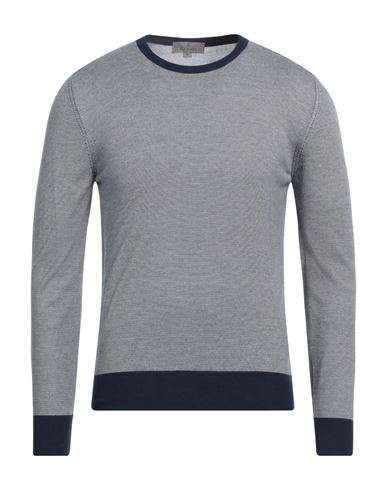 Canali Man Sweater Blue Size 50 Viscose, Silk In Blue