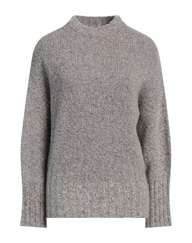 Fedeli Woman Turtleneck Light Grey Size 4 Cashmere, Wool, Polyester In Grey