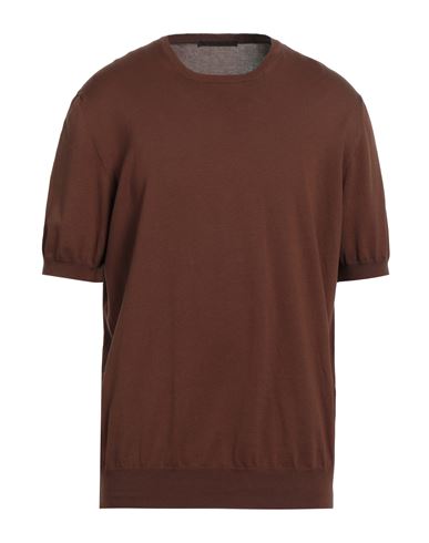 VIADESTE VIADESTE MAN SWEATER BROWN SIZE 46 COTTON 