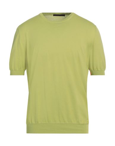 Viadeste Man Sweater Lime Green Size 50 Cotton