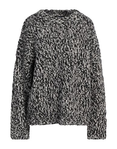 Shop Weekend Max Mara Woman Sweater Black Size Xxl Virgin Wool, Polyamide