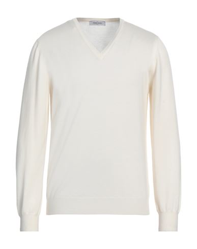 Gran Sasso Man Sweater Ivory Size 48 Virgin Wool In White