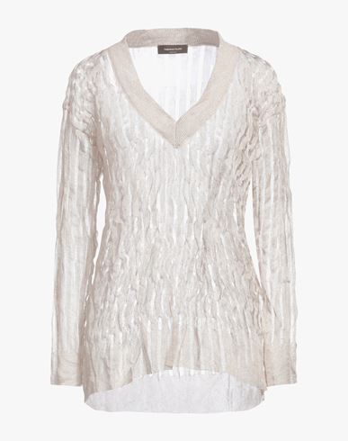 Fabiana Filippi Woman Sweater Beige Size 8 Viscose, Linen, Metallic Fiber, Polyamide In Beige
