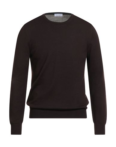 Gran Sasso Man Sweater Dark Brown Size 42 Virgin Wool