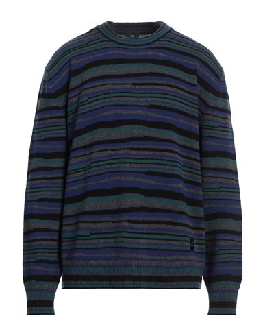 Ps By Paul Smith Ps Paul Smith Man Sweater Blue Size Xl Wool, Polyamide In Blue