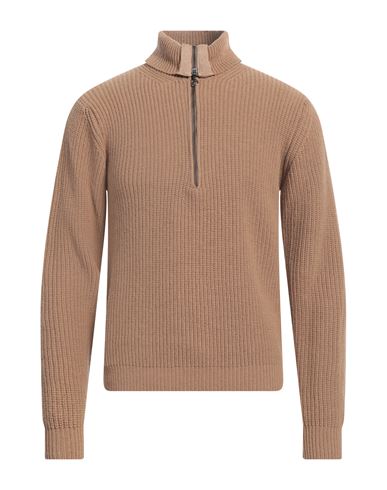 GREY DANIELE ALESSANDRINI GREY DANIELE ALESSANDRINI MAN TURTLENECK CAMEL SIZE 40 WOOL, POLYAMIDE 