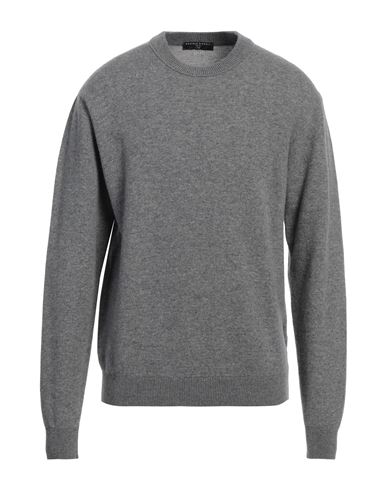 Daniele Fiesoli Man Sweater Grey Size L Merino Wool, Cotton In Grey