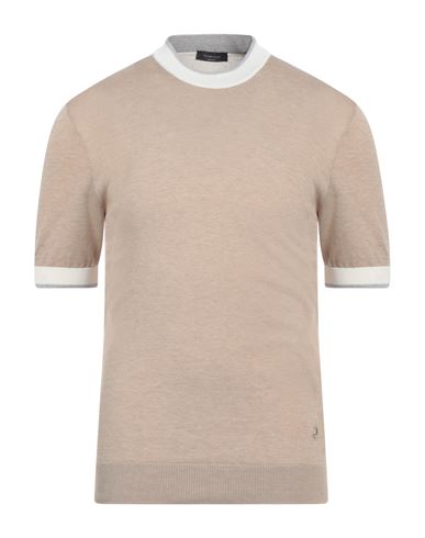 Tombolini Man Sweater Beige Size 44 Cotton In Beige