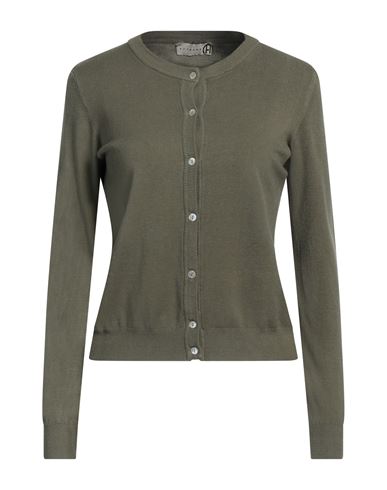 Haveone Woman Cardigan Military Green Size M Viscose, Polyester In Green
