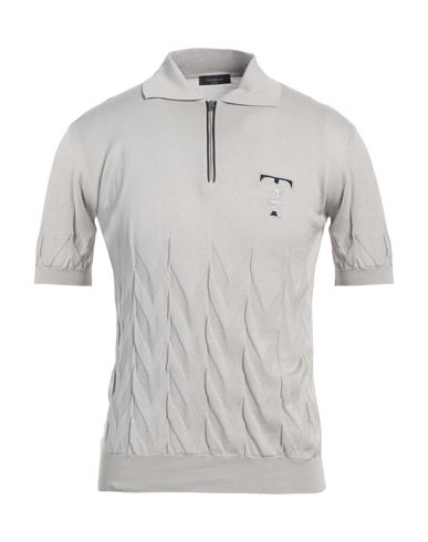 Tombolini Man Sweater Light Grey Size 44 Silk, Cotton In Grey