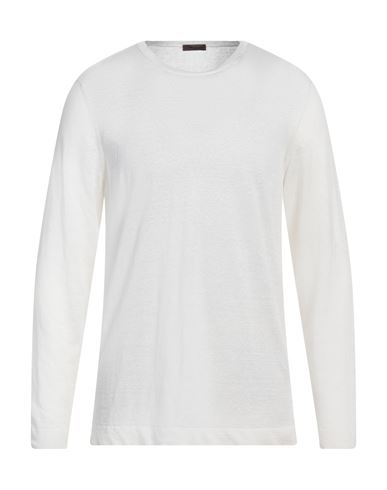 Stile Latino Man Sweater Ivory Size 46 Linen, Cashmere, Silk In White