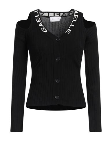 Shop Gaelle Paris Gaëlle Paris Woman Cardigan Black Size 2 Viscose, Polyester