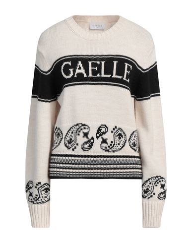 GAELLE PARIS GAËLLE PARIS WOMAN SWEATER OFF WHITE SIZE 1 ACRYLIC, VISCOSE, WOOL, ALPACA WOOL 