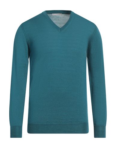 Grey Daniele Alessandrini Man Sweater Deep Teal Size 40 Wool In Green