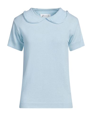Maison Margiela Woman Sweater Sky Blue Size M Wool, Cashmere In Blue
