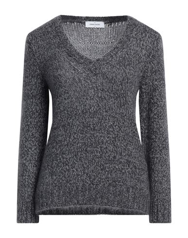 Gran Sasso Woman Sweater Charcoal Size 12 Wool, Mohair Wool, Silk, Metallic Polyester In Grey