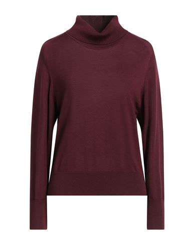 Daniele Fiesoli Collezione N_01 Woman Turtleneck Burgundy Size L Merino Wool In Red