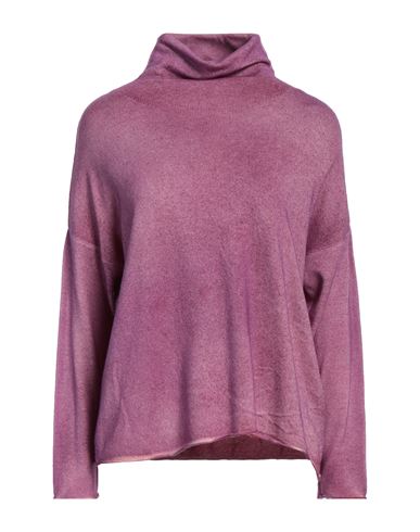 Alessandro Aste Woman Turtleneck Purple Size Xs Merino Wool, Cashmere In Purple