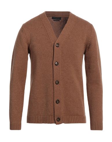 Daniele Fiesoli Man Cardigan Camel Size M Merino Wool In Beige