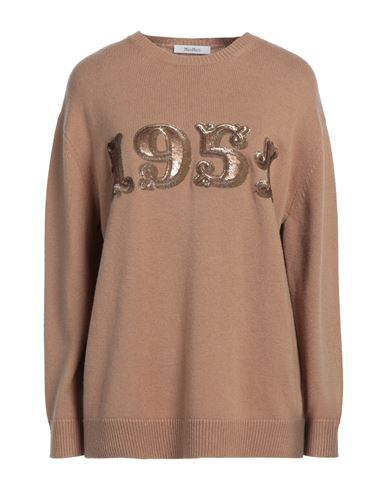Max Mara Woman Sweater Camel Size L Wool, Cashmere In Beige