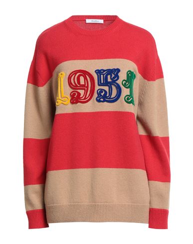 Max Mara Woman Sweater Red Size L Wool, Cashmere In Red