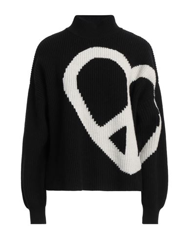Moschino Jeans Woman Turtleneck Black Size M Wool, Viscose, Polyamide, Cashmere