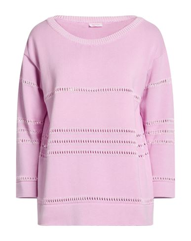 Rossopuro Woman Sweater Lilac Size M Cotton, Viscose In Purple