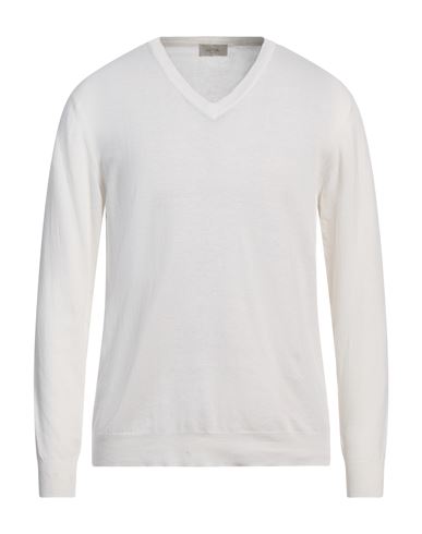 Altea Man Sweater Ivory Size Xl Linen, Cotton In White