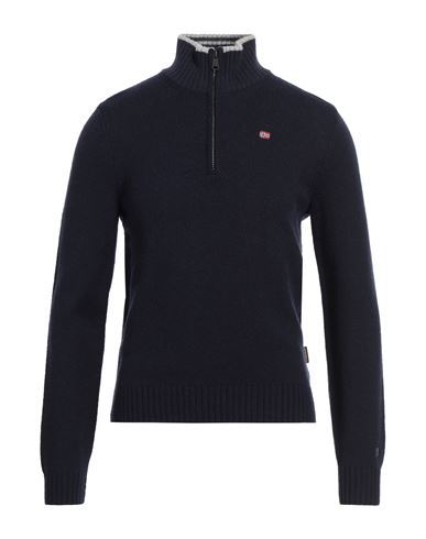 NAPAPIJRI NAPAPIJRI MAN TURTLENECK NAVY SIZE L LAMBSWOOL, POLYAMIDE 