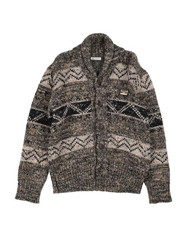 Dolce & Gabbana Toddler Boy Cardigan Khaki Size 4 Acrylic, Wool, Alpaca Wool, Polyester, Zamak In Gray