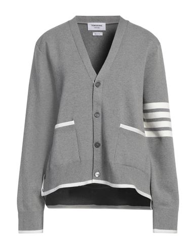 Thom Browne Woman Cardigan Grey Size 4 Cotton In Grey
