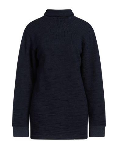 Maison Margiela Woman Turtleneck Navy Size S Wool, Cotton, Polyester In Navy