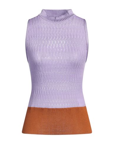 MISSONI MISSONI WOMAN TURTLENECK LILAC SIZE 4 VISCOSE, WOOL 