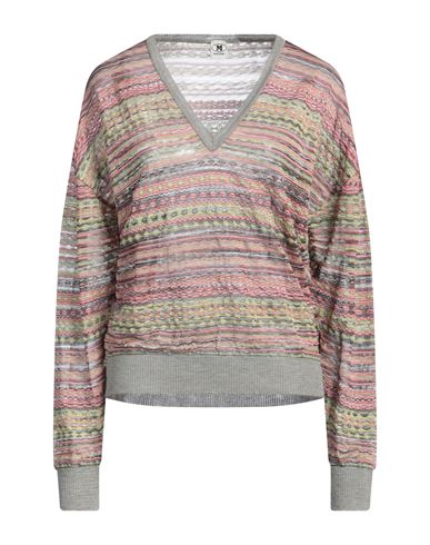 MISSONI MISSONI WOMAN SWEATER SAGE GREEN SIZE M VISCOSE, COTTON, MOHAIR WOOL, ALPACA WOOL, POLYAMIDE 