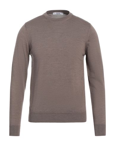 +39 MASQ +39 MASQ MAN SWEATER TAUPE SIZE 38 MERINO WOOL 