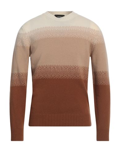 +39 Masq Man Sweater Beige Size 40 Merino Wool