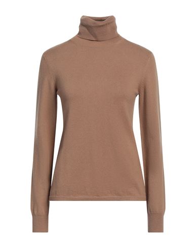 Max Mara Studio Woman Turtleneck Camel Size S Wool, Cashmere