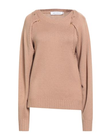 Simona Corsellini Woman Sweater Camel Size M Virgin Wool In Brown