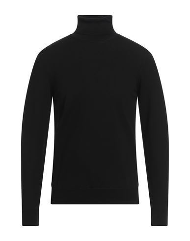 +39 MASQ +39 MASQ MAN TURTLENECK BLACK SIZE 38 MERINO WOOL 