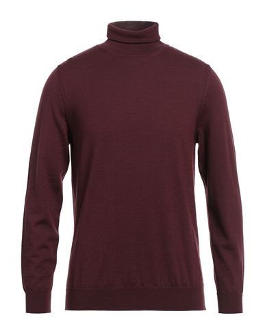+39 MASQ +39 MASQ MAN TURTLENECK BURGUNDY SIZE 40 MERINO WOOL 