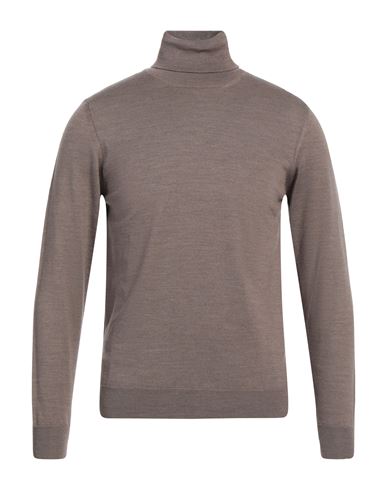 +39 MASQ +39 MASQ MAN TURTLENECK TAUPE SIZE 42 MERINO WOOL 