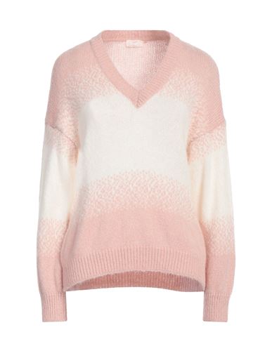 Liu •jo Woman Sweater Antique Rose Size M Acrylic, Polyamide, Alpaca Wool, Metallic Polyester In Pink