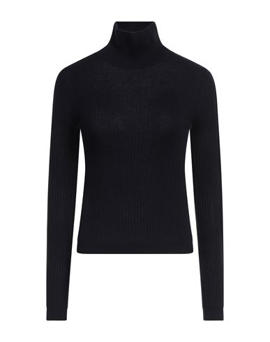 Shop Max Mara Studio Woman Turtleneck Midnight Blue Size L Silk, Wool