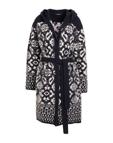 Shop 's Max Mara Woman Cardigan Midnight Blue Size L Wool, Mohair Wool, Polyamide, Cashmere, Elastane