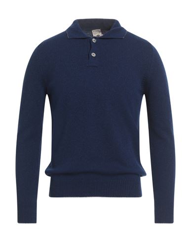H953 Man Sweater Navy Size 40 Merino Wool