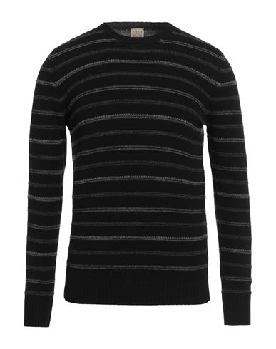 H953 Man Sweater Black Size 42 Merino Wool In Black