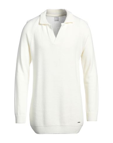 WHY NOT BRAND WHY NOT BRAND MAN SWEATER IVORY SIZE M MODAL, WOOL 