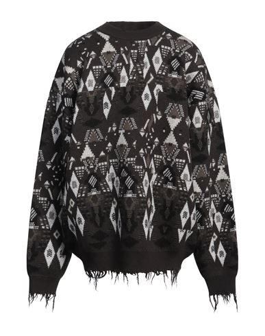 Vetements Man Sweater Dark Brown Size M Merino Wool