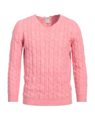 Kangra Cashmere Kangra Man Sweater Pink Size 40 Cotton, Alpaca Wool, Polyamide, Wool, Elastane In Pink